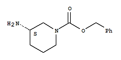 1-叔丁氧羰基-3(S)-氨基哌啶结构式