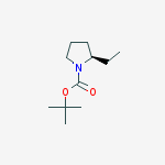 Structure of (R)-tert-butyl 2-ethylpyrrolidine-1-carboxylate