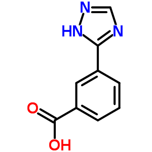 3-(1H-1,2,4-三唑-5-基)苯甲酸 0.75H2O结构式