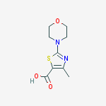 Structure of 4-methyl-2-morpholin-4-yl-1,3-thiazole-5-carboxylic acid