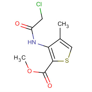 Structure of 2-Thiophenecarboxylic acid, 3-[(chloroacetyl)amino]-4-methyl-, methylester