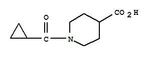 Structure of 1-(CYCLOPROPYLCARBONYL)PIPERIDINE-4-CARBOXYLIC ACID