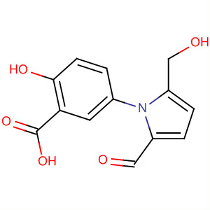Benzoic acid, 5-[2-formyl-5-(hydroxymethyl)-1H-pyrrol-1-yl]-2-hydroxy-结构式