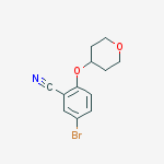 5-bromo-2-(oxan-4-yloxy)benzonitrile结构式