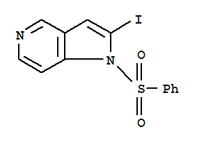 Structure of 1-Benzenesulfonyl-2-iodo-5-azaindole