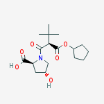 (2S,4R)-1-((S)-2-(环戊氧羰基))-3,3-二甲基丁酰基)-4-羟基吡咯烷-2-羧酸结构式