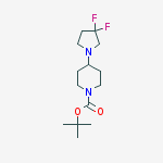 1-Piperidinecarboxylic acid, 4-(3,3-difluoro-1-pyrrolidinyl)-, 1,1-dimethylethyl ester结构式