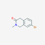 7-Bromo-2-methyl-1,2-dihydroisoquinolin-3(4H)-one结构式