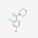 Structure of (4-bromo-2-chlorophenyl)-morpholin-4-ylmethanone