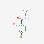 Structure of 4-bromo-2-fluoro-N-cyclopropyl-benzamide