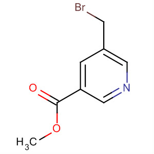 Structure of 3-Pyridinecarboxylic acid, 5-(bromomethyl)-, methyl ester