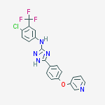Structure of N-[4-chloro-3-(trifluoromethyl)phenyl]-5-(4-pyridin-3-yloxyphenyl)-1H-1,2,4-triazol-3-amine