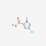 4-CHLORO-1-METHYL-1H-PYRROLE-2-CARBOXYLIC ACID结构式