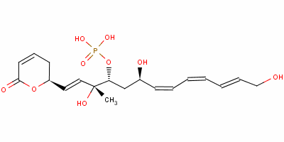 Structure of (6R)-5,6-Dihydro-6-[(1E,3R,4R,6R,7Z,9Z,11E)-3,6,13-trihydroxy-3-methyl-4-phosphonooxy-1,7,9,11-tridecatetrenyl]-2H-pyran-2-one