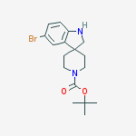 tert-butyl 5-bromospiro[indoline-3,4'-piperidine]-1'-carboxylate结构式