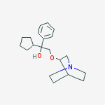 Structure of Benzenemethanol, alpha-((1-azabicyclo(2.2.2)oct-3-yloxy)methyl)-alpha-cyclopentyl-