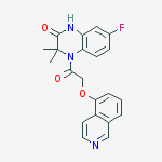 Structure of 7-Fluoro-3,4-dihydro-4-[(5-isoquinolinyloxy)acetyl]-3,3-dimethyl-2(1H)-quinoxalinone