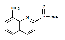Structure of 2-QUINOLINECARBOXYLIC ACID 8-AMINO-,METHYL ESTER