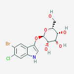 5-BROMO-6-CHLORO-3-INDOLYL ALPHA-D-GLUCOPYRANOSIDE结构式