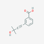 Structure of 3-(3-HYDROXY-3-METHYLBUT-1-YNYL)BENZOIC ACID