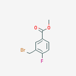 Structure of methyl 3-(bromomethyl)-4-fluorobenzoate
