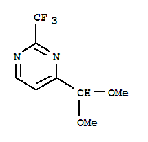4-二甲氧甲基-2-三氟甲基嘧啶结构式