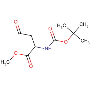Structure of Butanoic acid, 2-[[(1,1-dimethylethoxy)carbonyl]amino]-4-oxo-, methylester, (2S)-