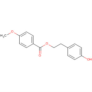 Structure of Benzoic acid, 4-methoxy-, 2-(4-hydroxyphenyl)ethyl ester