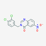 3-[(3,4-dichlorophenyl)methyl]-6-nitroquinazolin-4-one结构式