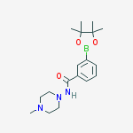 4-(1'-AMINO-4'-METHYLPIPERAZINE-1-CARBONYL)PHENYL] BORONIC ACID PINACOL ESTER结构式