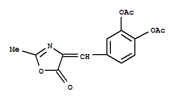 Structure of 4-(3,4-DIACETOXYBENZAL)-2-METHYL-5-OXAZOLONE