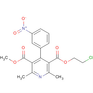 Structure of 3,5-Pyridinedicarboxylic acid, 2,6-dimethyl-4-(3-nitrophenyl)-,2-chloroethyl methyl ester