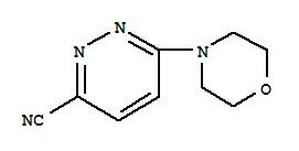 Chemical structure of 3-Pyridazinecarbonitrile, 6-(4-morpholinyl)-
