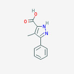 Structure of 4-methyl-5-phenyl-1H-pyrazole-3-carboxylic acid