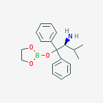 (S)-1-((1,3,2-Dioxaborolan-2-yl)oxy)-3-methyl-1,1-diphenylbutan-2-amine结构式