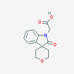 Structure of (2-Oxo-2',3',5',6'-tetrahydrospiro[indole-3,4'-pyran]-1(2H)-yl)ac etic acid