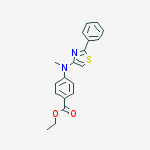 Structure of Ethyl 4-(methyl(2-phenylthiazol-4-yl)amino)benzoate