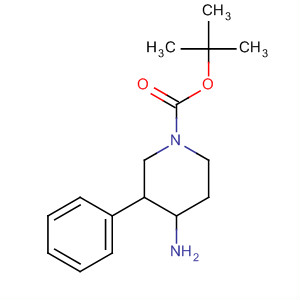 Structure of 1-Piperidinecarboxylic acid, 4-amino-3-phenyl-, 1,1-dimethylethyl ester,(3R,4S)-