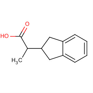 Structure of 1H-Indene-2-propanoic acid, 2,3-dihydro-