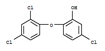 Structure of 5-chloro-2-(2,4-dichlorophenoxy)phenol