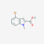 Structure of 4-bromo-1-methyl-1H-indole-2-carboxylic acid