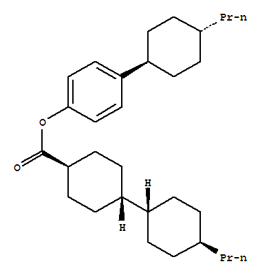 Structure of 4-(trans-4-Propylcyclohexyl)phenyl-trans-(4-propylcyclohexyl)cyclohexanecarboxylate