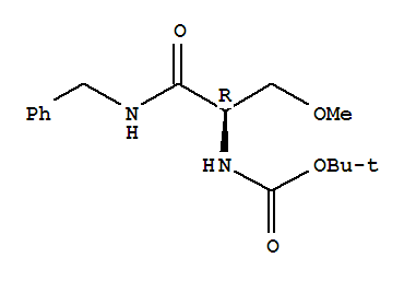 Structure of (R)-tert-Butyl 1-(benzylamino)-3-methoxy-1-oxopropan-2-ylcarbamate
