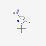 Structure of 1H-Pyrazol-3-amine,  1-(1,1-dimethylethyl)-5-methyl-