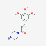 Structure of 1-[1-Oxo-3-(3,4,5-trimethoxyphenyl)-2-propenyl]piperazine