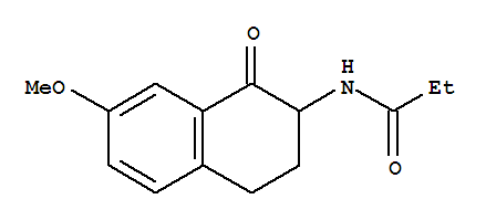 Structure of 2-PROPANAMIDO-7-METHOXY-3,4-DIHYDRONAPHTHALEN-1-(2H)-ONE