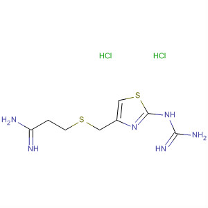 Propanimidamide,3-[[[2-[(aminoiminomethyl)amino]-4-thiazolyl]methyl]thio]-,dihydrochloride结构式