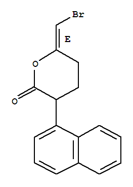 Structure of E-6-(BROMOETHYLENE)TETRAHYDRO-3-(1-NAPHTHYL)-2H-PYRAN-2-ONE