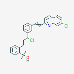 Structure of 2-[2-[(3S)-3-[3-[(1E)-2-(7-Chloroquinolin-2-yl)ethenyl]phenyl]-3-chloropropyl]phenyl]-2-propanol
