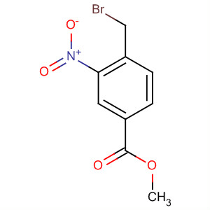 Structure of Benzoic acid, 4-(bromomethyl)-3-nitro-, methyl ester